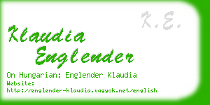 klaudia englender business card